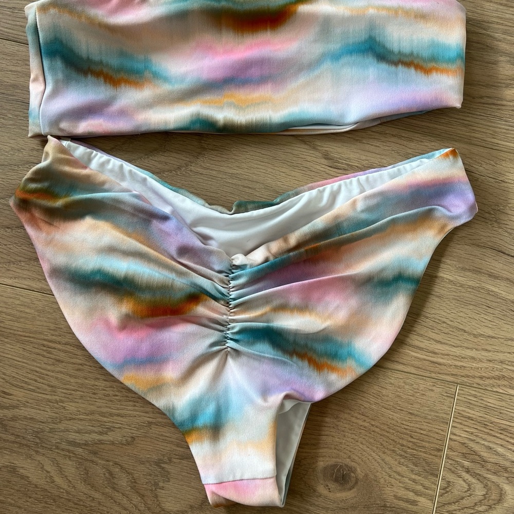 Multicolor Tie-Dye Bikini Set - Picture 2 of 2